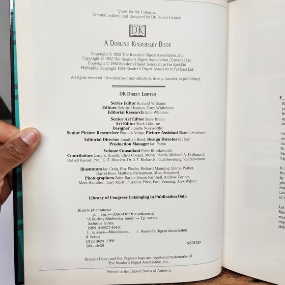 Reader's Digest Book 'Bizarre Phenomenon: Quest for the Unknown” Hardcover 1992 - Picture 6 of 7